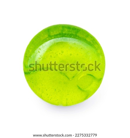 Green mint  candy isolated on white background. Menthol candy Top view. Flat lay
