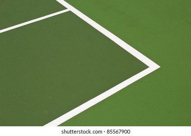 Green Modern Hardcourt Tennis As A Background Or Texture