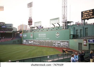 Green Monster Seating At Fenway Park In Boston, Massachusetts