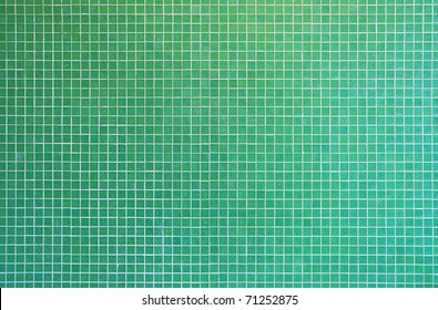 Green Mosaic Tile Texture With White Filling