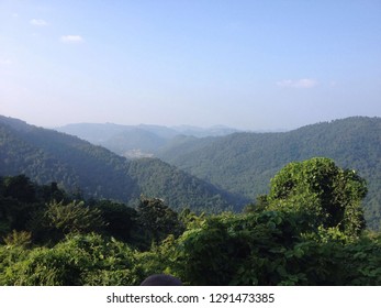 green mountain and forest