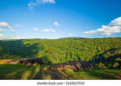 Green mountains and daytime sky,Sky blue or azure sky and cloud overcast on mountain or hill is beautiful on daytime. Green tree forest or woods on mountain view beauty. Tourist travel to refresh - Powered by Shutterstock