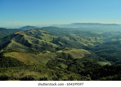 Green Mountains Of The Mantiqueira Mountain Range