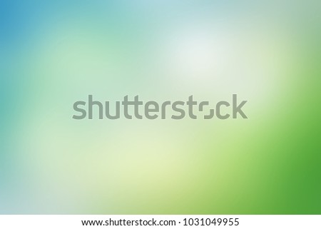 Green nature blue colorful abstract background