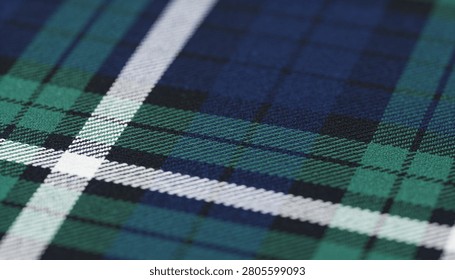 Green and Navy Blue Plaid Pattern Background, Classic Tartan Check Fabric Texture, Modern Scottish Textile Design for Fathers Day Branding, Mens Fashion, Packaging and Wrapping Paper.
