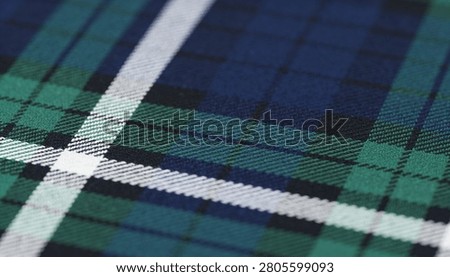 Green and Navy Blue Plaid Pattern Background, Classic Tartan Check Fabric Texture, Modern Scottish Textile Design for Fathers Day Branding, Mens Fashion, Packaging and Wrapping Paper.