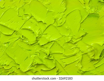 Green Oil Paint Abstract Background