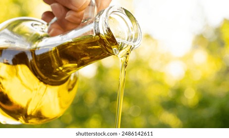 Green olive oil and  olive oil concept - Powered by Shutterstock