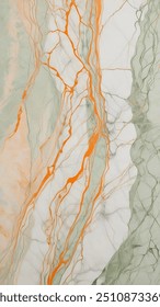 Green And Orange Marble Abstract Background