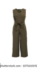 Green Overall Jumpsuit Isolated