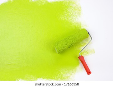 Green Paint Roller