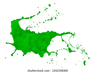 Green Paint Splash Isolated On 260nw 1242358300 