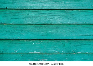 Green Painted Wood Background Texture