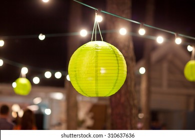 Green Paper Lantern Outdoor Party.