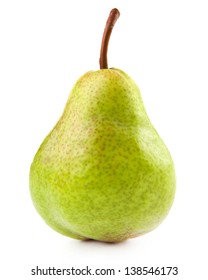 Green Pear Isolated On A White 