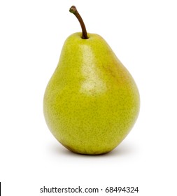 Green Pear Isolated On A White