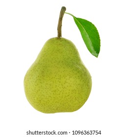 green pear with leaf isoalted - Shutterstock ID 1096363754
