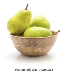 Green Pears Wooden Bowl Isolated On Stock Photo 772859218 | Shutterstock