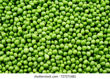 Green Peas. Peas background. Vegetable background. Top view.