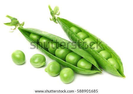Green peas in closeup