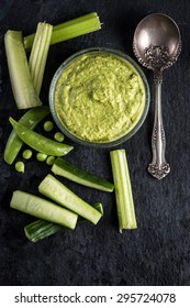 Green Peas And Mint Dip, Clean Eating