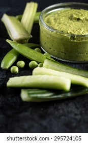 Green Peas And Mint Dip, Clean Eating