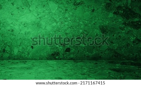 green pebble stone empty room studio used for background and display your product. concept of backdrop scene stage platform showcase, product, sale, banner, presentation.