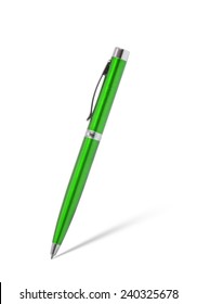 Green Pen Isolated On White