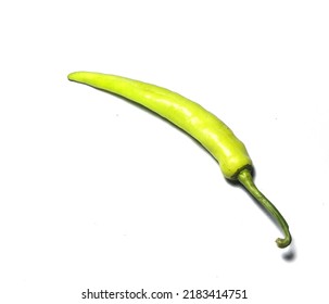 Green Peppers On A White Background