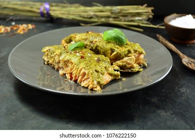 Green Pesto Salmon