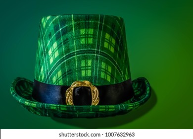 Green Plaid Irish Top Hat