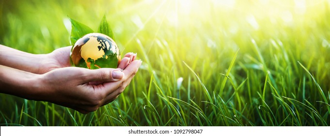 Green Planet in Your Hands. Save Earth. Environment Concept - Shutterstock ID 1092798047