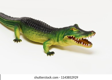 Green Plastic Alligator Toy Dangerous Crocodile Stock Photo 1143852929 ...