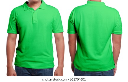 fluorescent green polo shirt