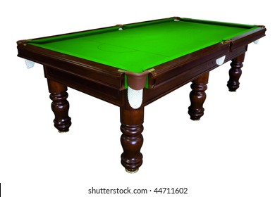 Green Pool Table Isolated