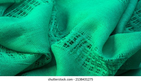 Green Poplin Fabric. Decorated With Machine Embroidery. Choose Lace, Such As Mint Green Guipure Lace, Which Is Both Beautiful And Classic With A Modern Twist.