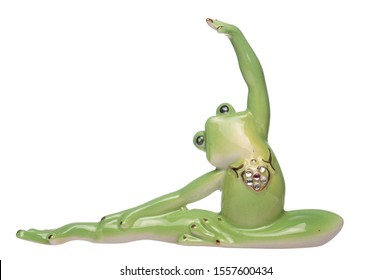 yoga frog figurine