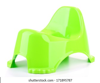 Green Potty Isolated On White