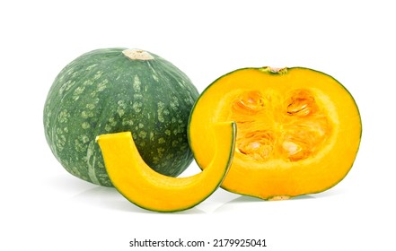 Green Pumpkin Isolated On White Background