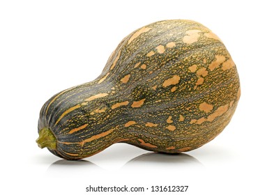 Green Pumpkin On White Background