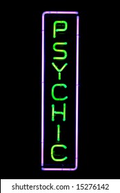 Green And Purple Psychic Neon Sign