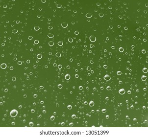 Green Rain Drops
