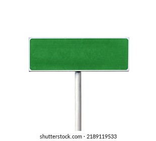 green road sign isolated on white background - Powered by Shutterstock