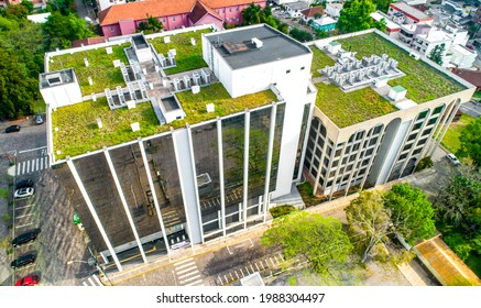 The Green Roof In The Top Of Building