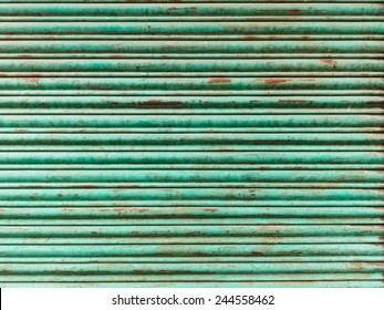 Green And Rusty Iron Curtain Texture