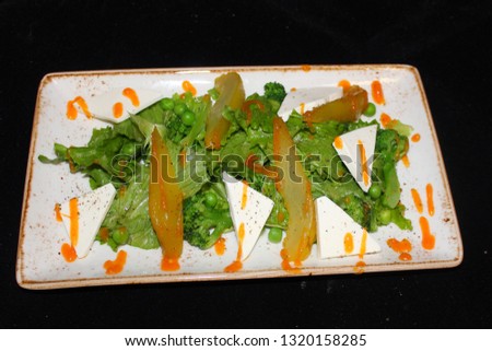 green salad on a plate