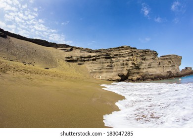 Green Sand Beach In Hawaii