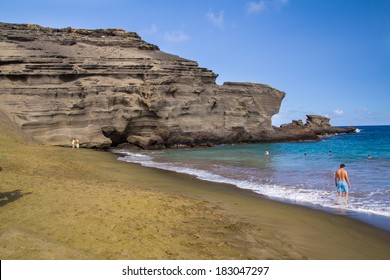 Green Sand Beach In Hawaii