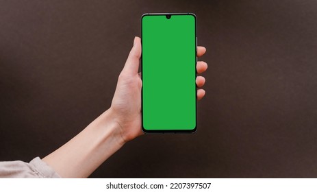 Green screen mobile phone illustration mockup is perfect for promotional videos or chroma key photo mockups