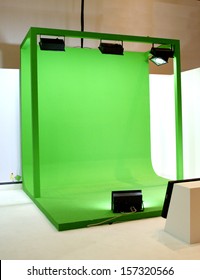 Green Screen Set For Movie Shooting